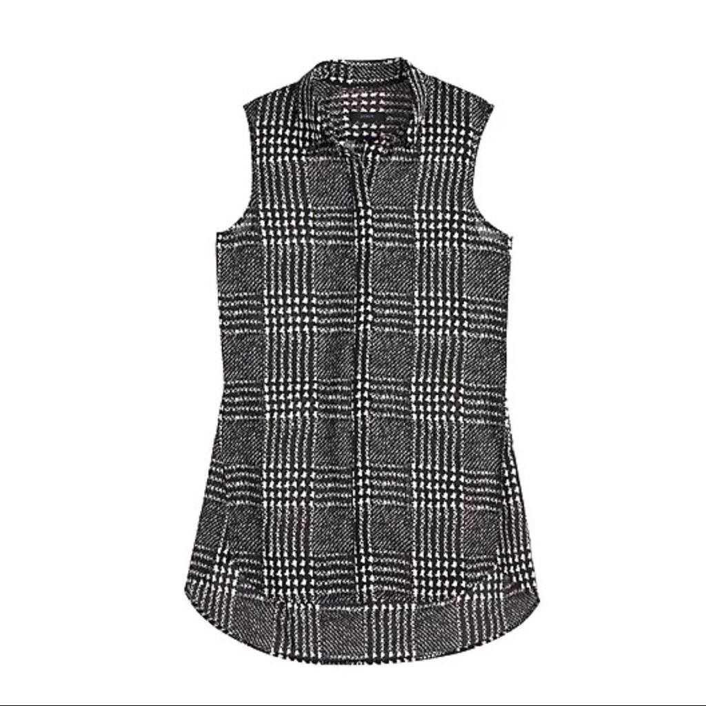 Jcrew Women’s Sleeveless Houndstooth Blouse